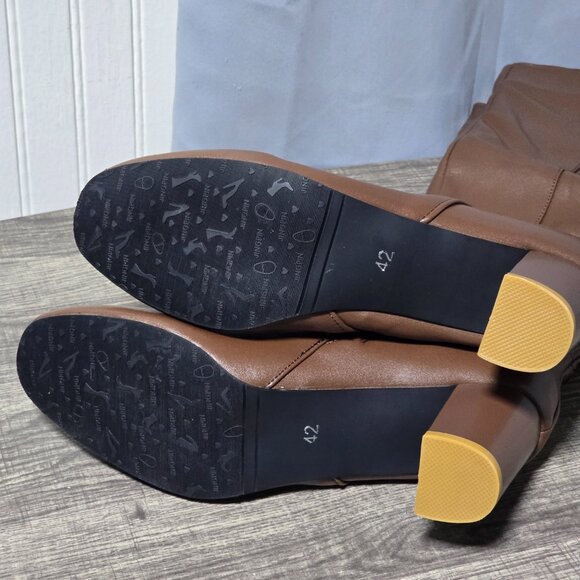 Mid Calf Long Zip Up High Heel Boots - US10 - 42 - New - Picture 3 of 4